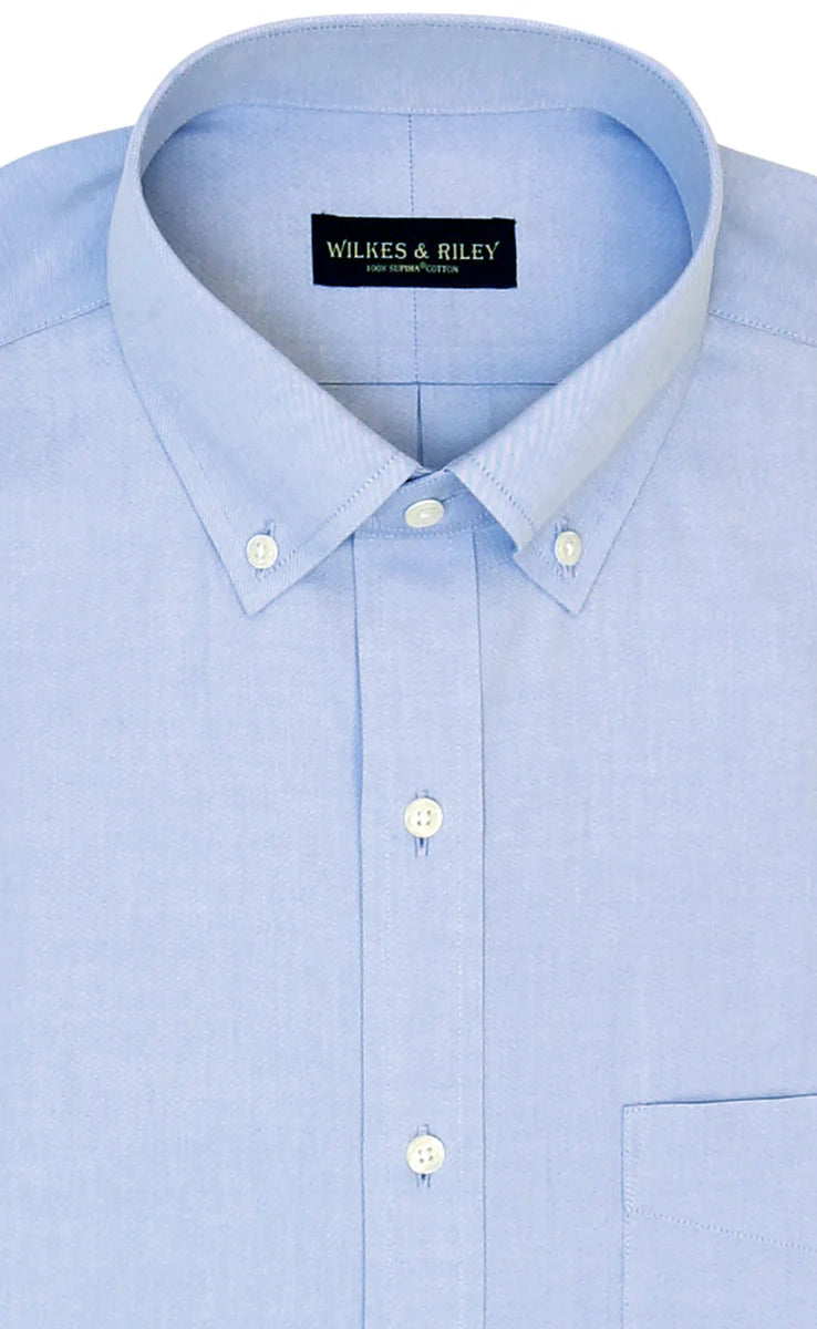 Varsity Jackets Wilkes & Riley Button Down Dress Shirt (Blue)