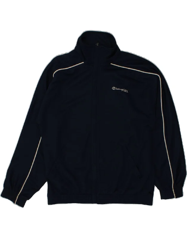 Sporty Look CHAMPION Mens Tracksuit Top Jacket Small Navy Blue