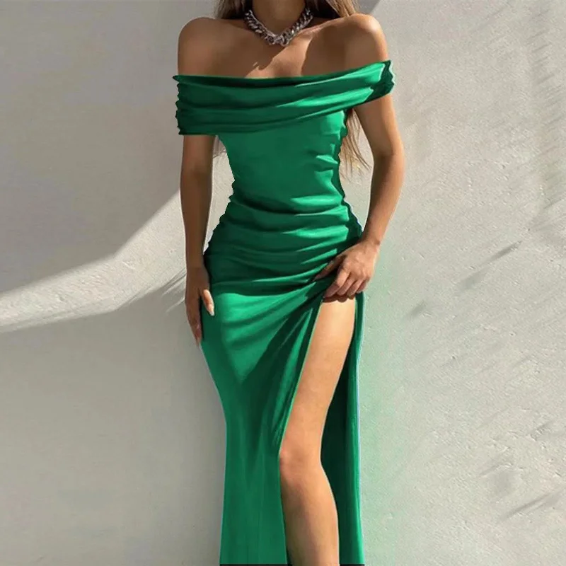 Fashion Must-have Mia Statement Satin Maxi Dress