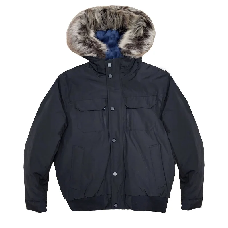 Jogging Jackets Men Down Puffer Bomber Coat Jacket In Black