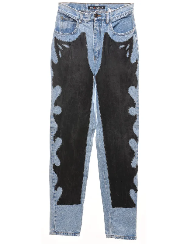 Free And Comfortable Light Wash Cowboy Style Tapered Jeans - W24 L31