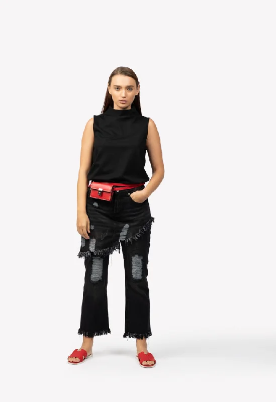 Casual Comfort Skirt Over Pants Combo