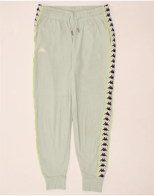 Casual Outfit KAPPA Mens Graphic Tracksuit Trousers Joggers Medium  Green Colourblock