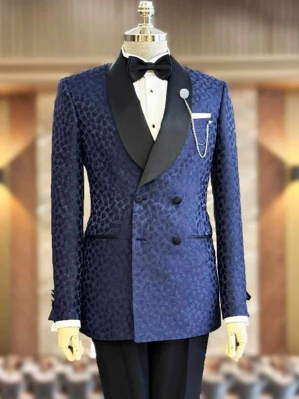 Timeless Style Navy Double Breasted Tuxedo 2-Piece