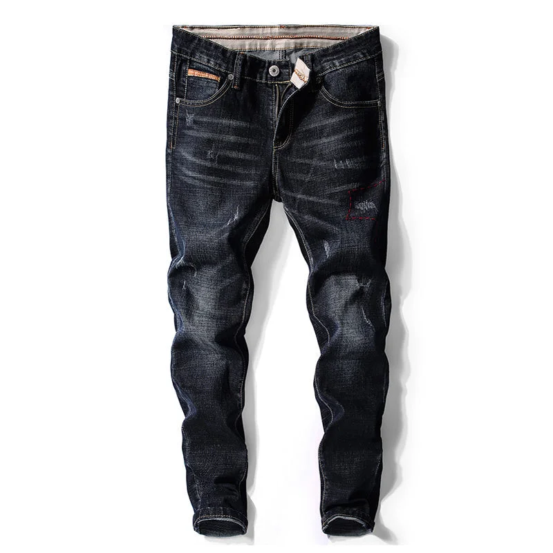 Classic Style Stretch Slim Fit Jeans