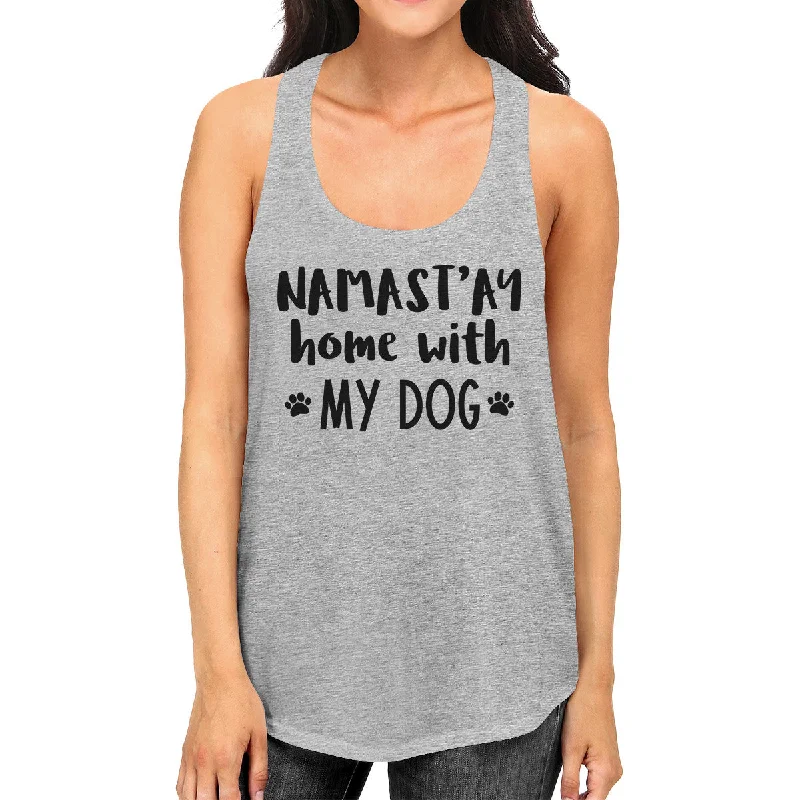 Modern Backpacks Namastay Home Women's Gray Cute Tanks Funny gifts For Yoga Lovers