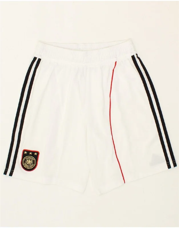 Premium Fabric ADIDAS Mens Deutscher Fussball Bund Sport Shorts Medium White Polyester