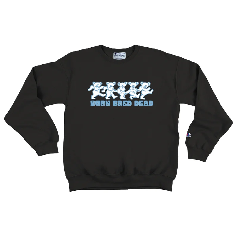 Stylish Sweaters Born Bred Dead Bears Black Adult Sweatshirt