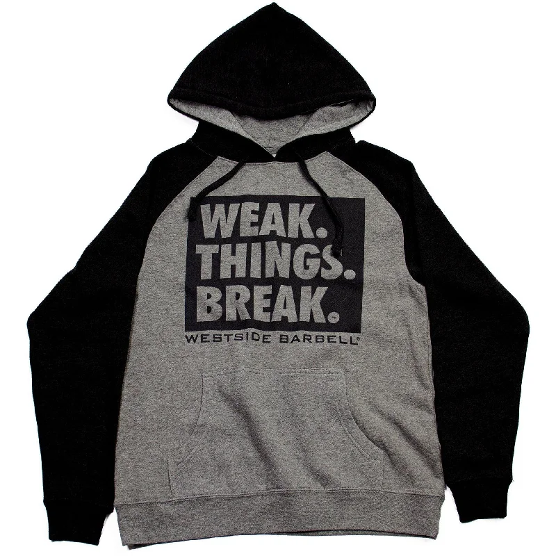 Stylish Comfort WSBB Mens Weak Things Break Hooded Sweatshirt