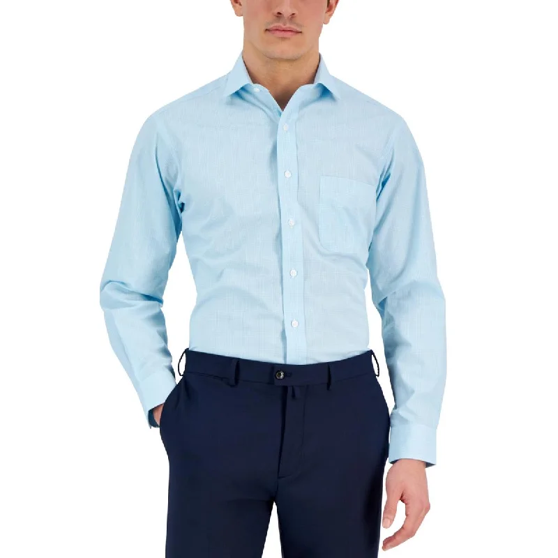 Stylish Joggers Mens Plaid Cotton Button-Down Shirt