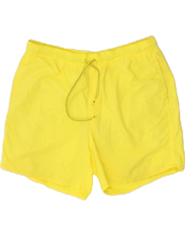 Designer Gloves ADIDAS Mens Sport Shorts Large Yellow Polyamide