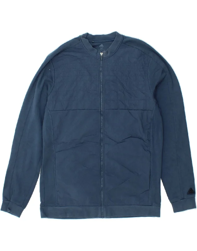 Sporty Wardrobe ADIDAS Mens Tracksuit Top Jacket Medium Navy Blue Cotton