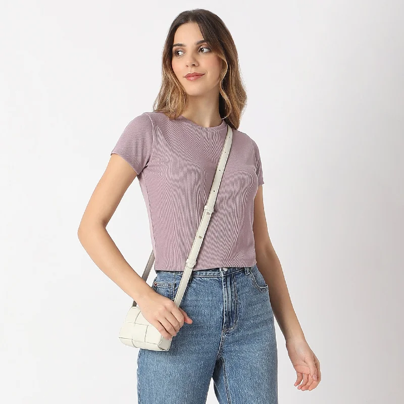 Sports Trend Regular Fit Solid Betty Short Sleeve T-Shirt