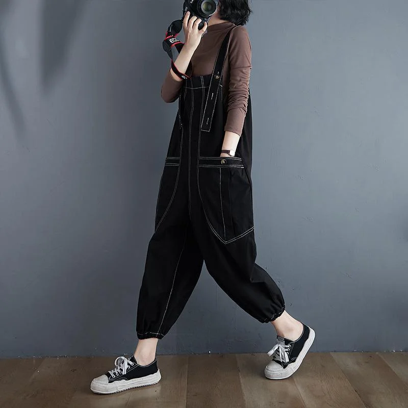 Minimal Classic Plus Sizes Women Demin Dungarees