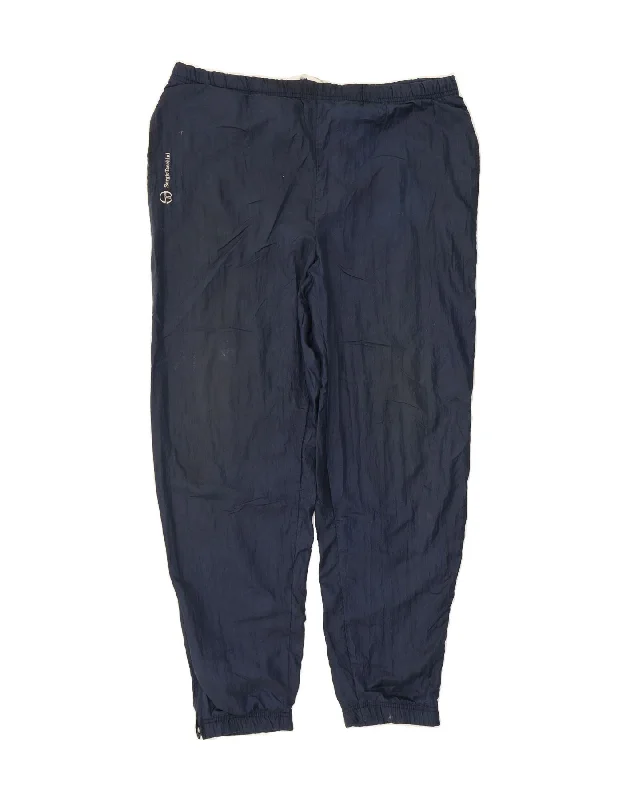Lightweight Gear SERGIO TACCHINI Mens Tracksuit Trousers Joggers Large Navy Blue Nylon