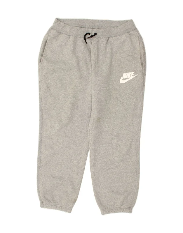 Urban Apparel NIKE Mens Tracksuit Trousers Joggers Large  Grey Cotton
