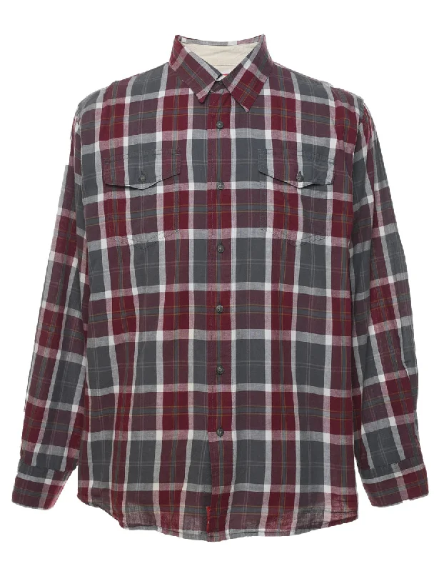 Stylish Joggers Wrangler Checked Shirt - L