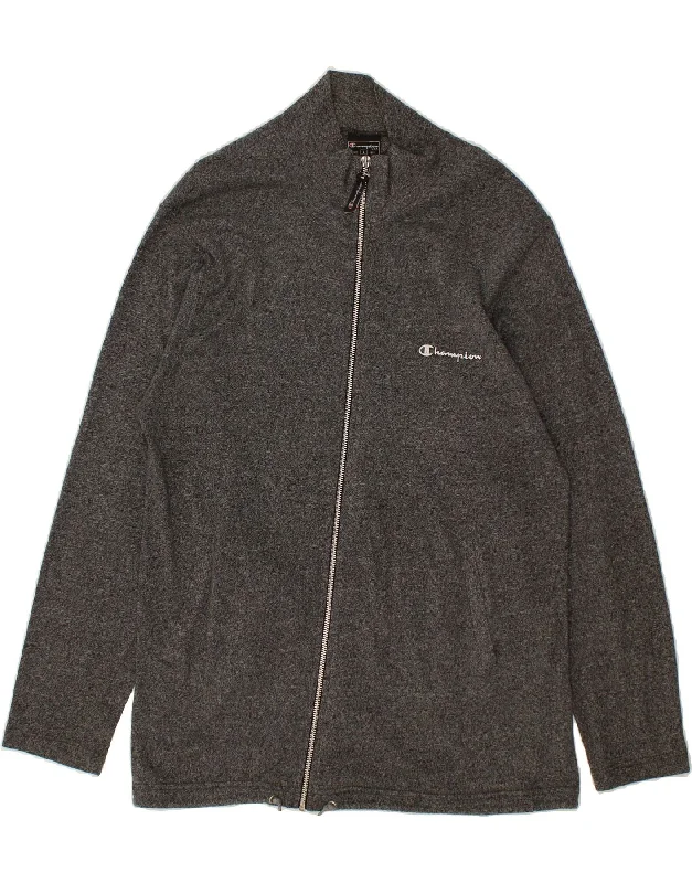 Cozy Apparel CHAMPION Mens Tracksuit Top Jacket Large Grey Cotton