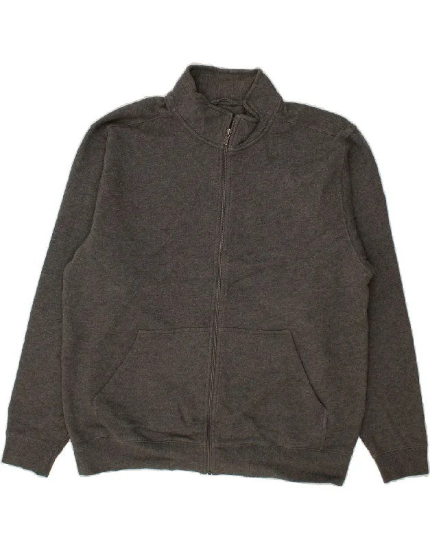 Tailored Comfort L.L.BEAN Mens Traditional Fit Tracksuit Top Jacket Large Grey Cotton