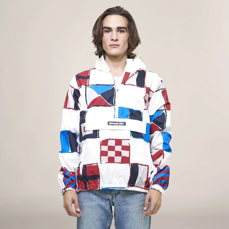 All-Purpose Wear Men's Flag Print Pullover Windbreaker Jacket
