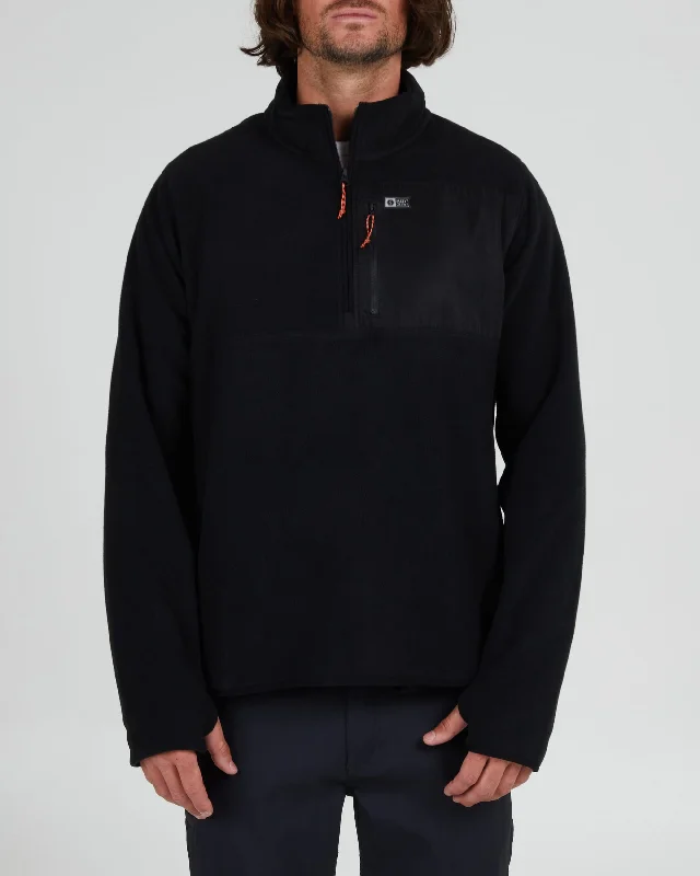 Weekend Outfits Ebbtide 1/2 Zip Polar Fleece - Black