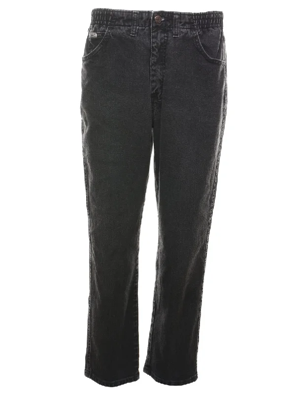 Retro Prints Black Lee Elasticated Jeans - W28 L26