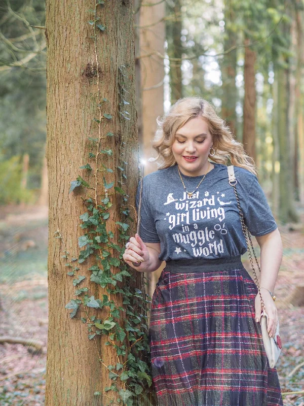 Noble And Elegant Just a Wizard Girl Living In A Muggle World - Unisex Fit T-Shirt