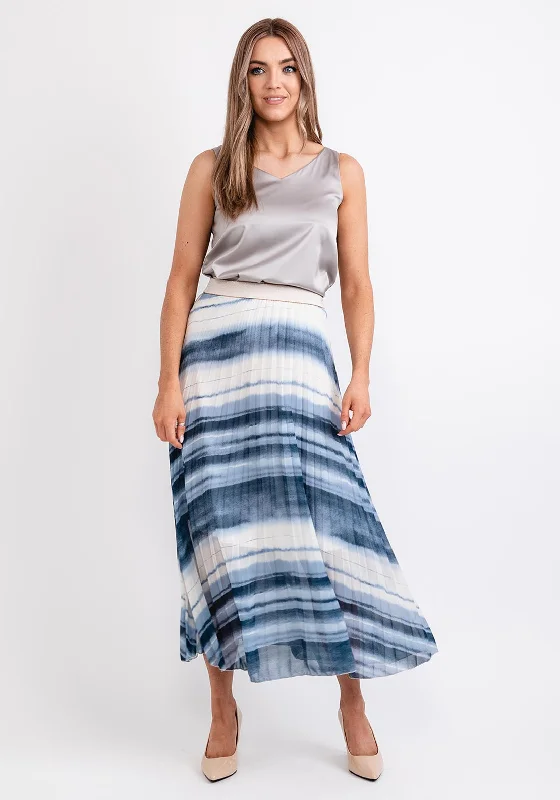 Unique Prints Seventy1 One Size Pleated Maxi Skirt, Blue