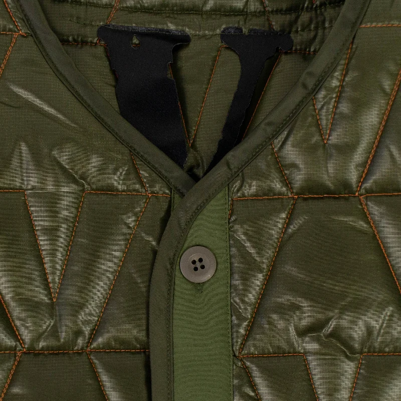 Minimalist Style Vlone Quilted Jacket - Green