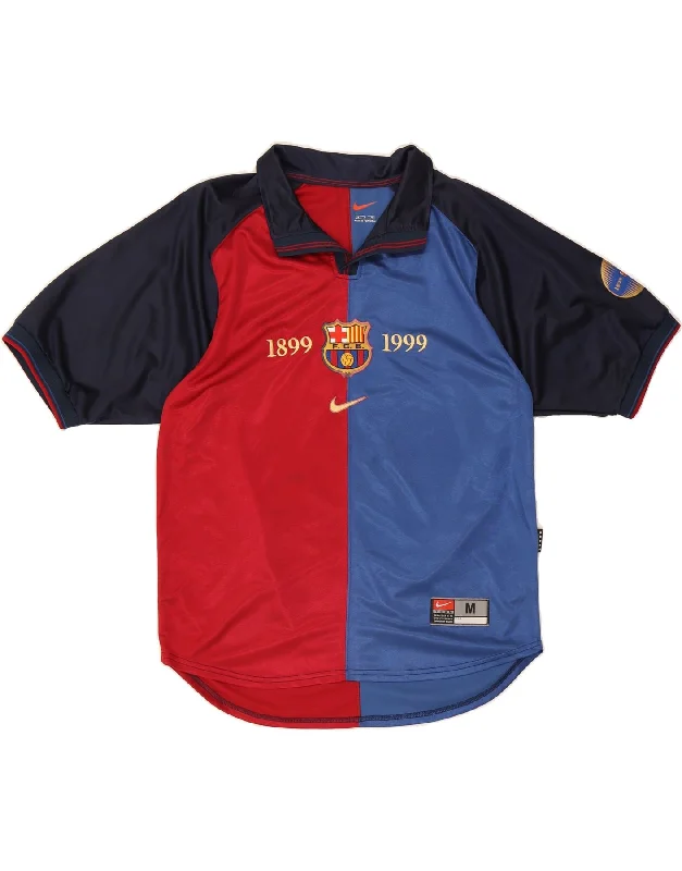 Soft T-Shirts NIKE Mens  Barcelona Home Jersey 1899-2000 Football Shirt Medium Blue