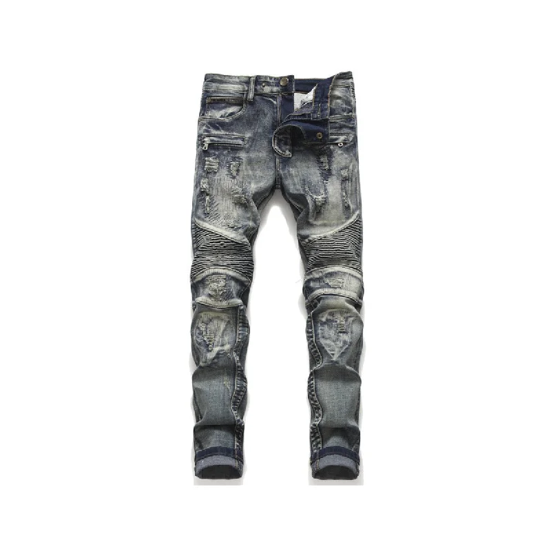 Bright Colors Biker Skinny Jeans