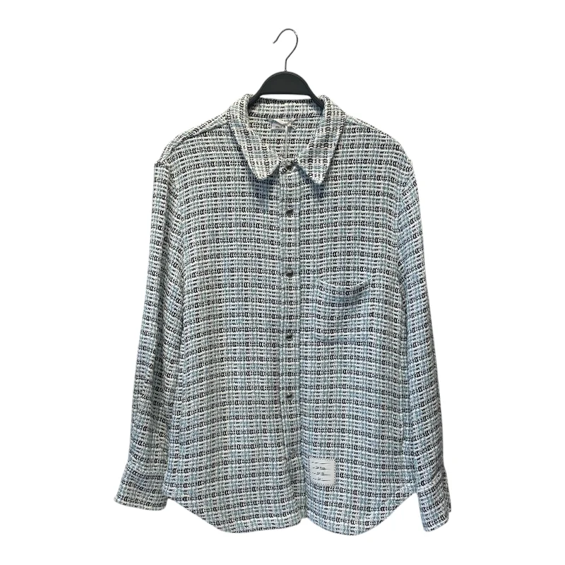Tailored Coats THOM BROWNE. NEW YORK/Jacket/3/Cotton/MLT/Snap Front Jacket Blue