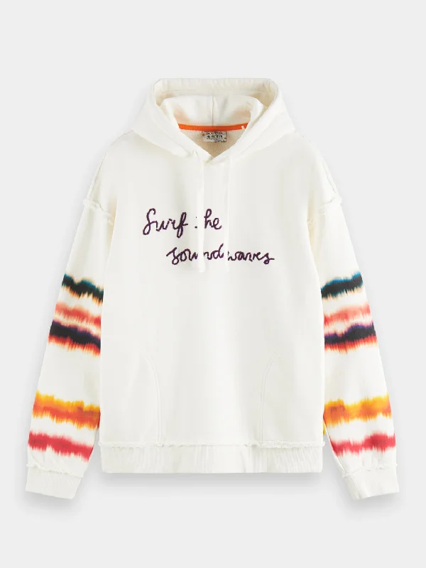 Everyday Essentials Raw edge artwork hoodie