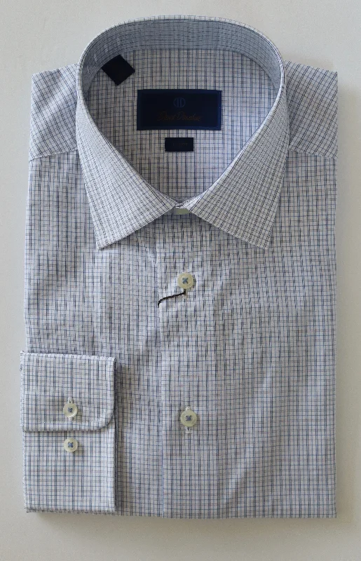 Smart Wear David Donahue Dress Shirt - White/Sky (Trim)