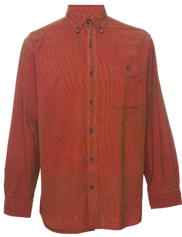 Simple Styles Corduroy Maroon Shirt - M