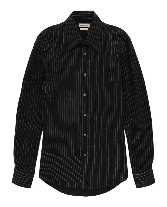 Rugged Jackets Alexander McQueen Mens Pinstripe Dress Shirt