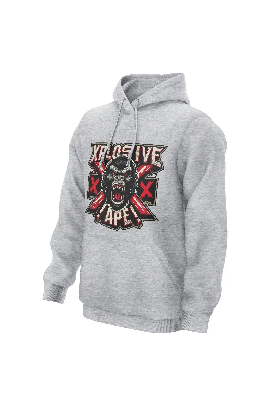 Puffer Jackets XAPE Explicit Hoodie - Sports Grey