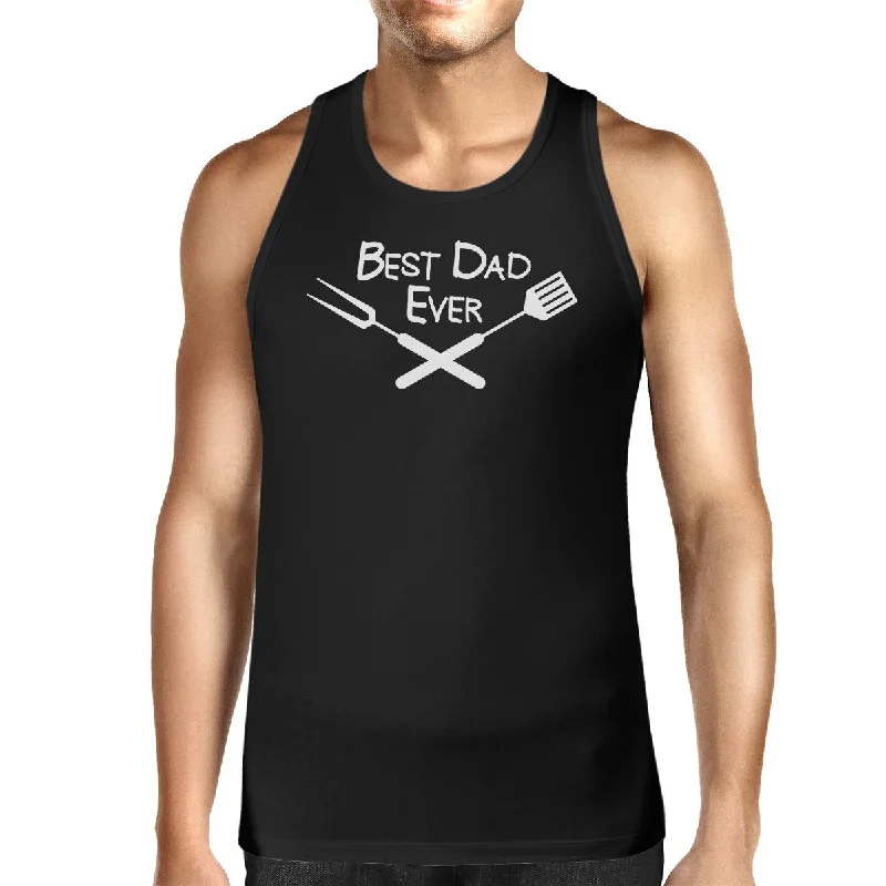 Street Tees Best Bbq Dad Mens Black Sleeveless Tee Fathers Day Gift For Husband