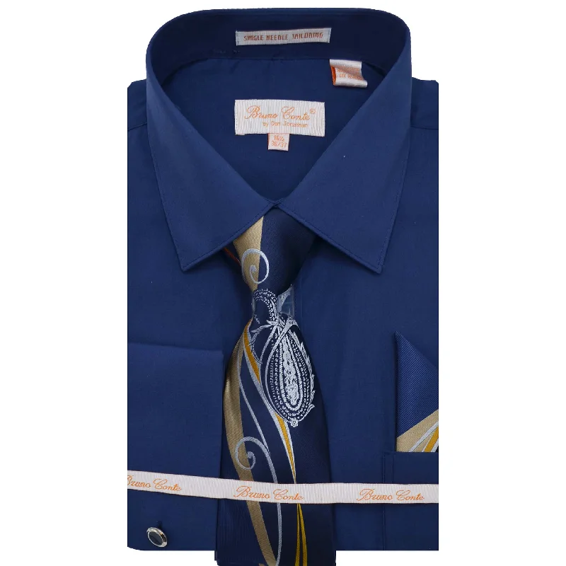 Everyday Essentials BRUNO CONTE SHIRT & TIE SET/Bc1169