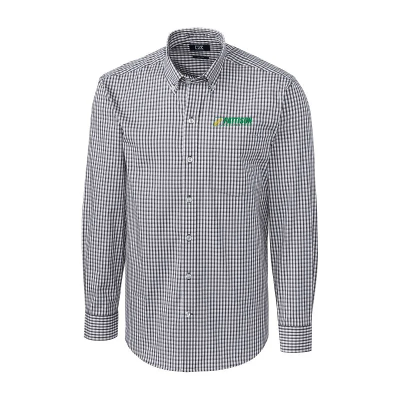 Lightweight Gear Men's Cutter & Buck Easy Care Stretch Gingham LS Dress Shirt