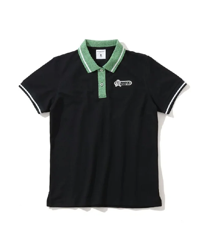 Fashion Selection Women's Jamming Knit Collar Polo Black