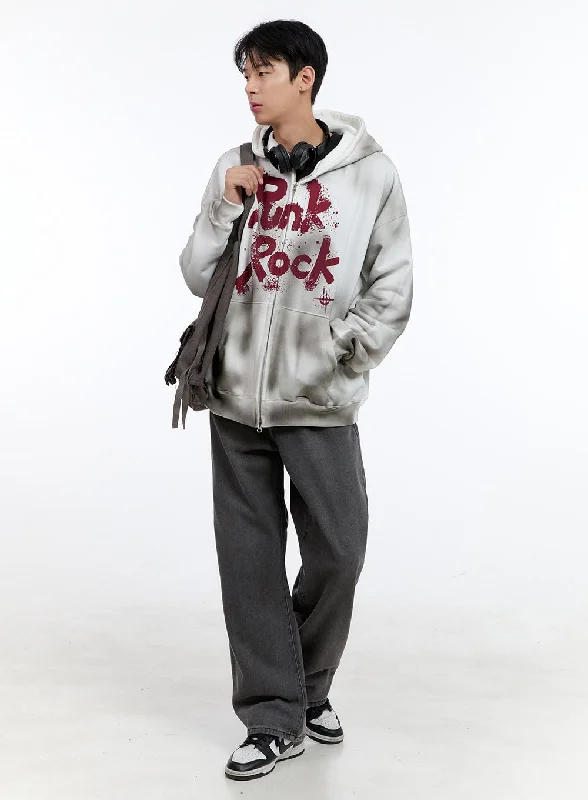 Stylish Sneakers Men's Wide Fit Jeans (Dark Gray) IG427