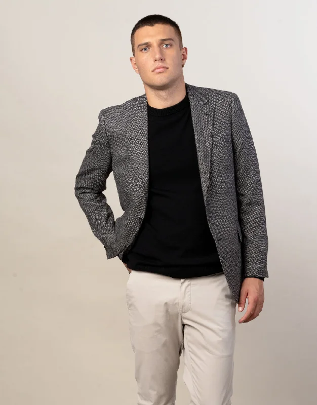 Tech Jackets Hawker Black & White Birdseye Blazer