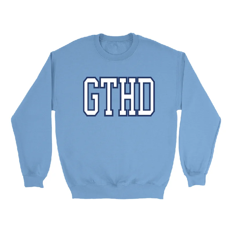 Graphic Caps Sweatshirts  Carolina Blue GTHD Crewneck Adult Sweatshirt by Shrunken Head