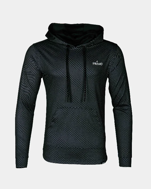 Weekend Outfits Black Chevron Golf Hoodie