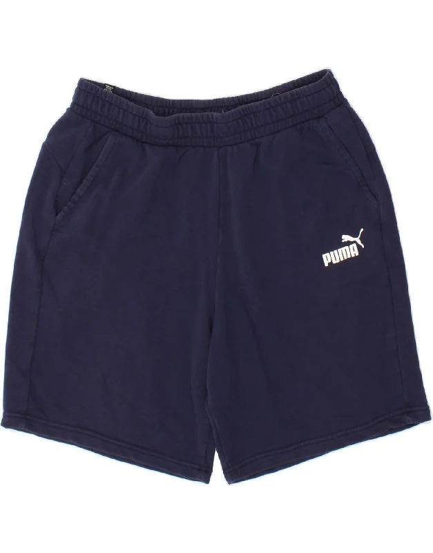 Classic Casual PUMA Mens Sport Shorts XL Navy Blue Cotton
