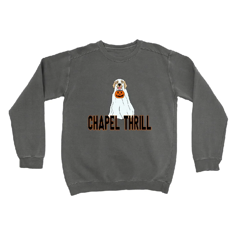 Tech Jackets Chapel Thrill Ghost Dog Comfort Colors Adult Sweatshirt