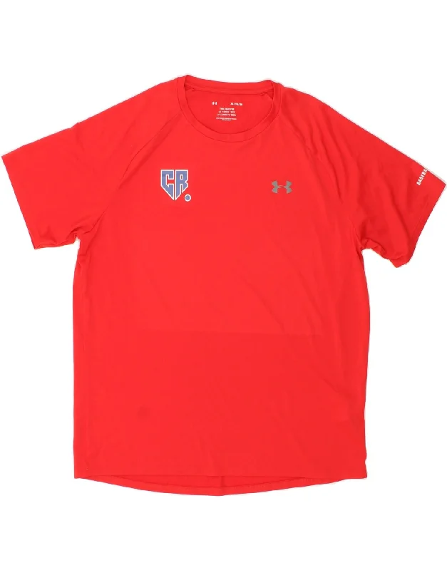 Street Tees UNDER ARMOUR Mens T-Shirt Top XL Red Polyester