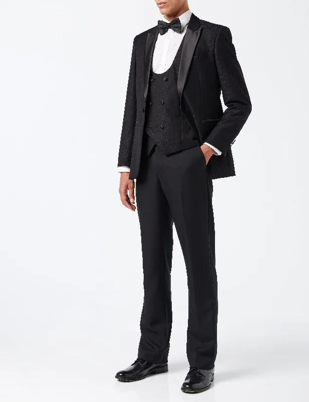 Lightweight Gear LUCA - BLACK PRINTED DINNER TUX JACKET