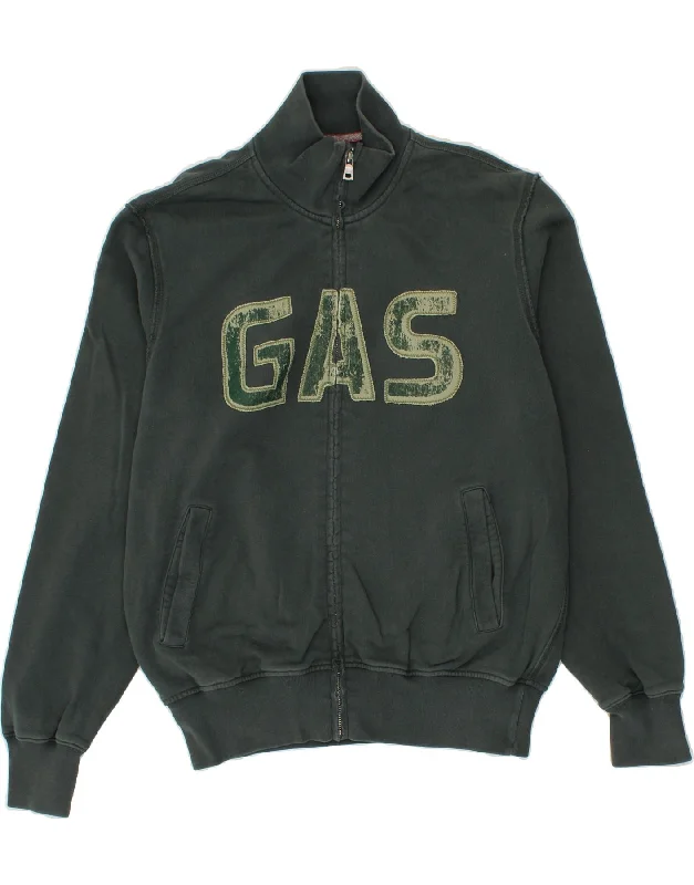 Everyday Outfits GAS Mens Graphic Tracksuit Top Jacket Large Green